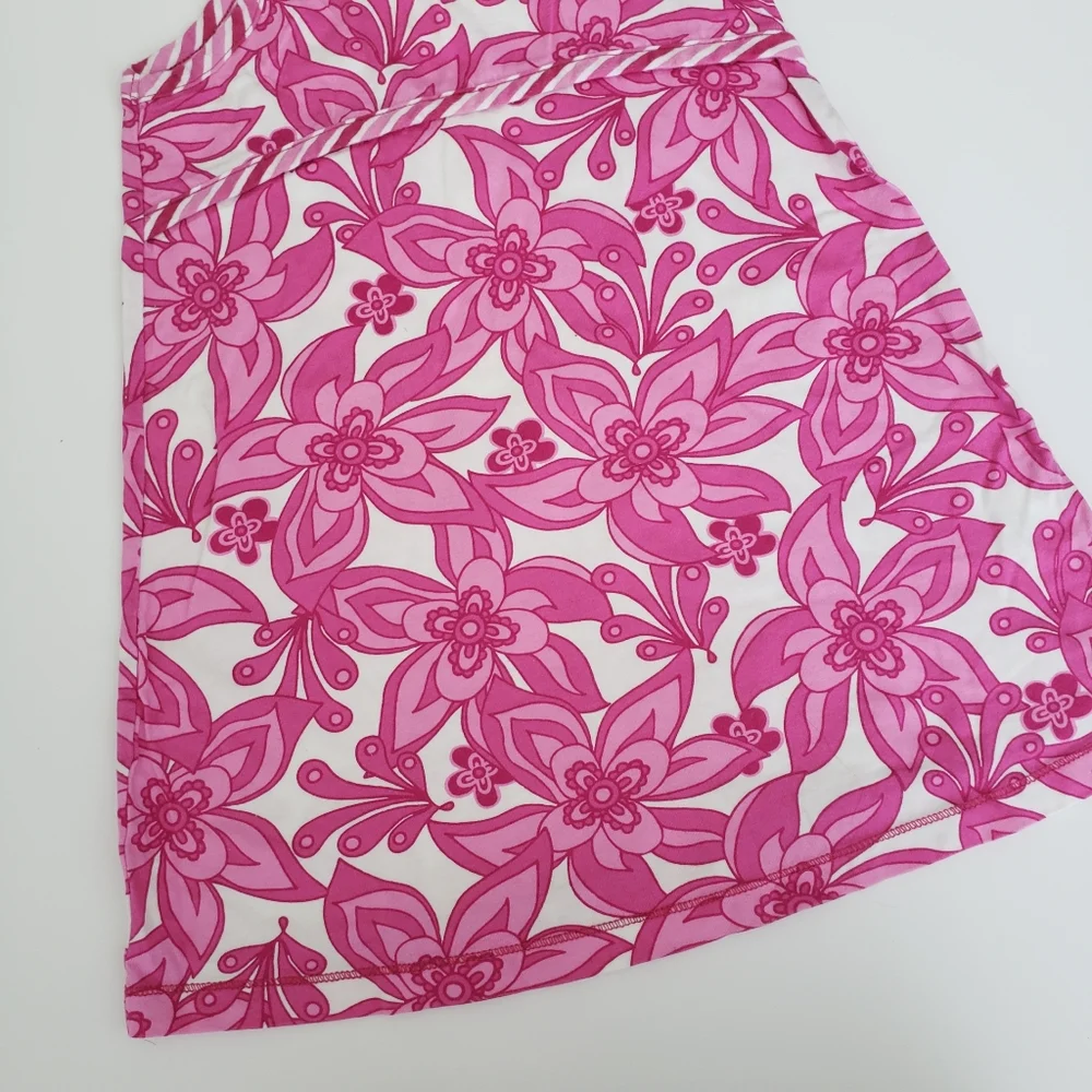 Hanna Andersson 100 / 4 Toddler Girl Pink Floral Patterned Retro Sun Dress